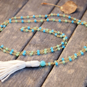 Blue & Green Calcite Sacred Mala