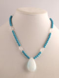 Blue Hoplite Quartz Beaded Necklace