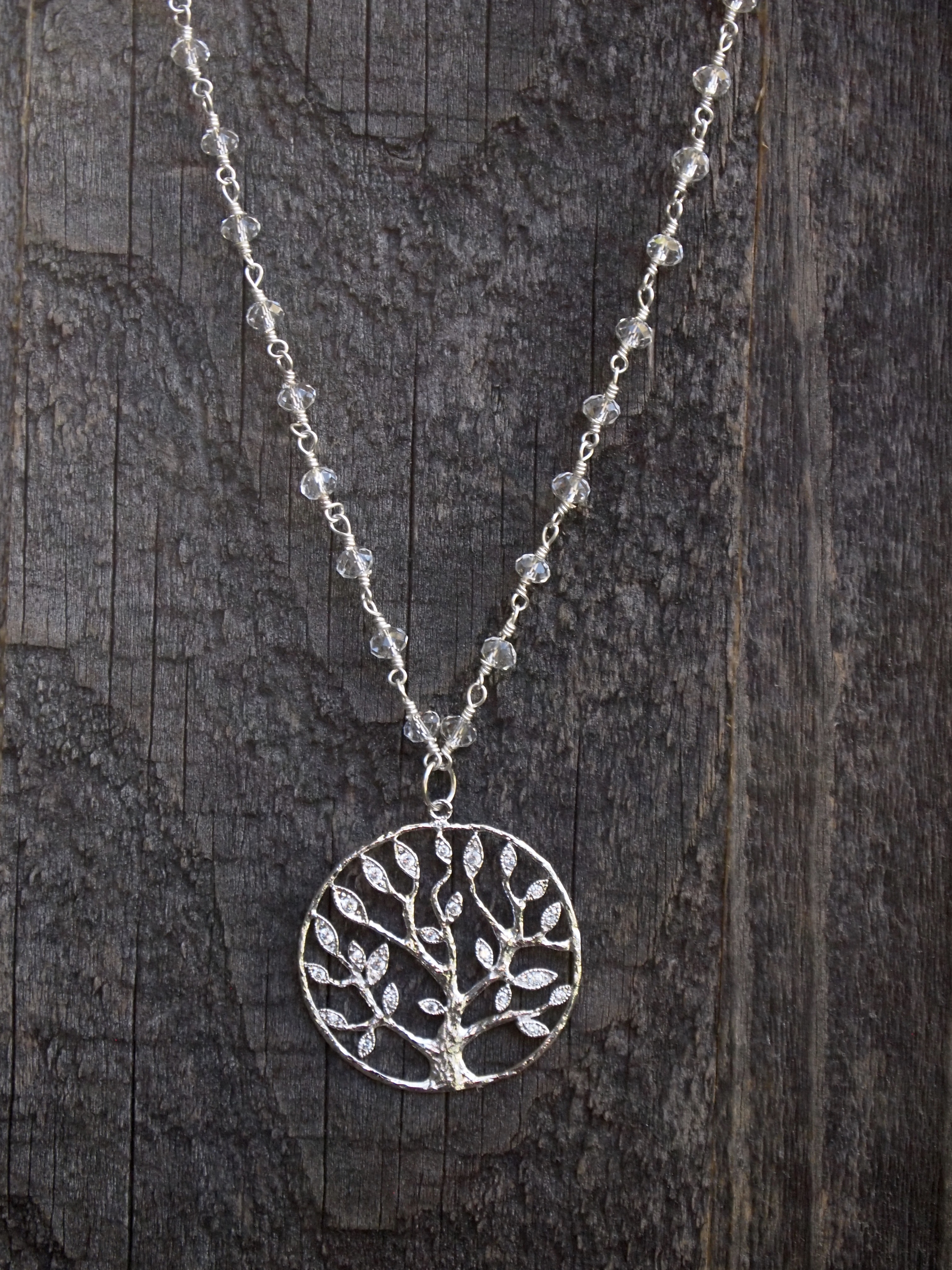 Clear Quartz & Tree of Life Sacred Mala