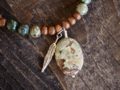 Turquoise & Wood Necklace
