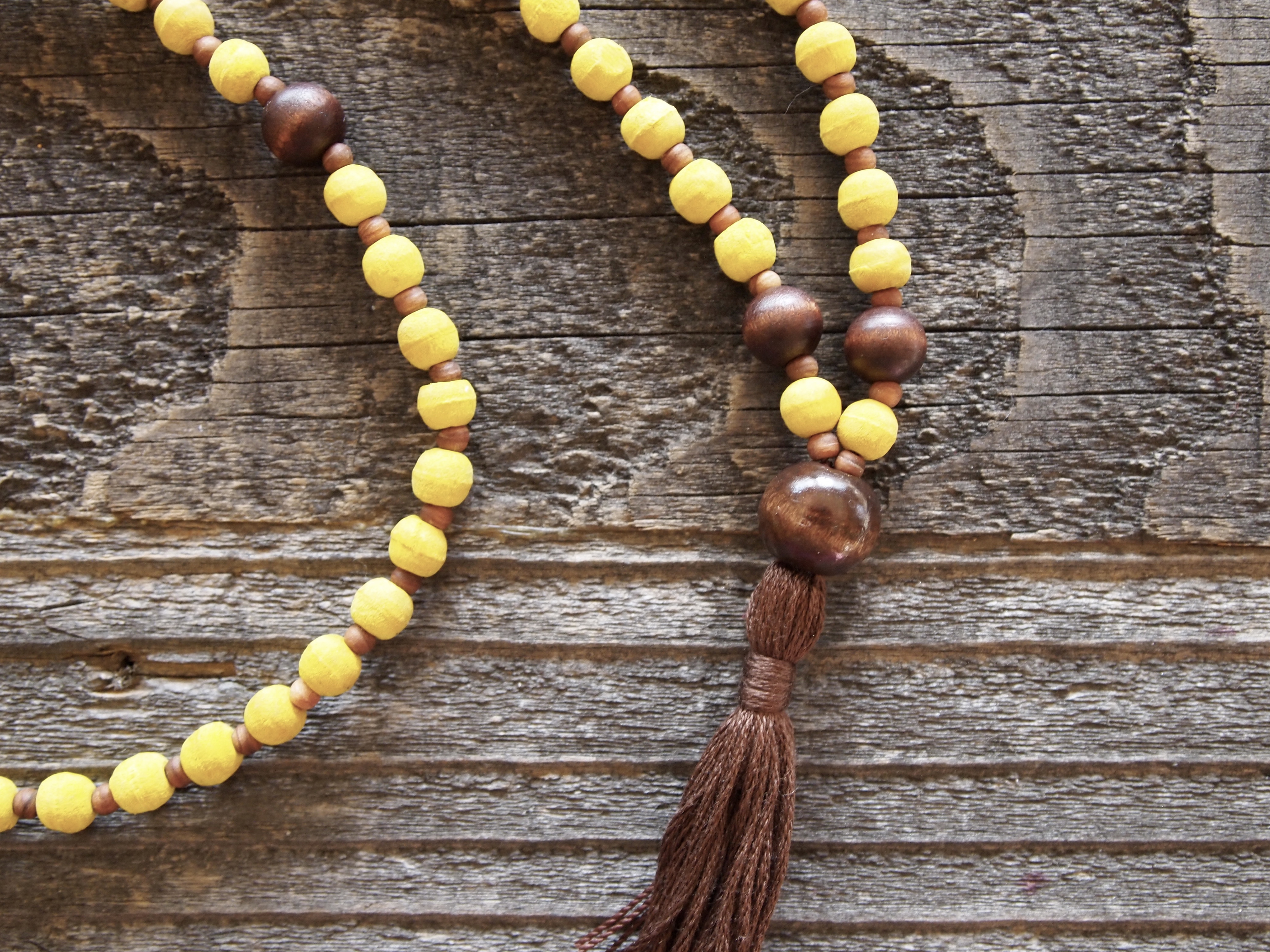Yellow Wood Sacred Mala - Image 2