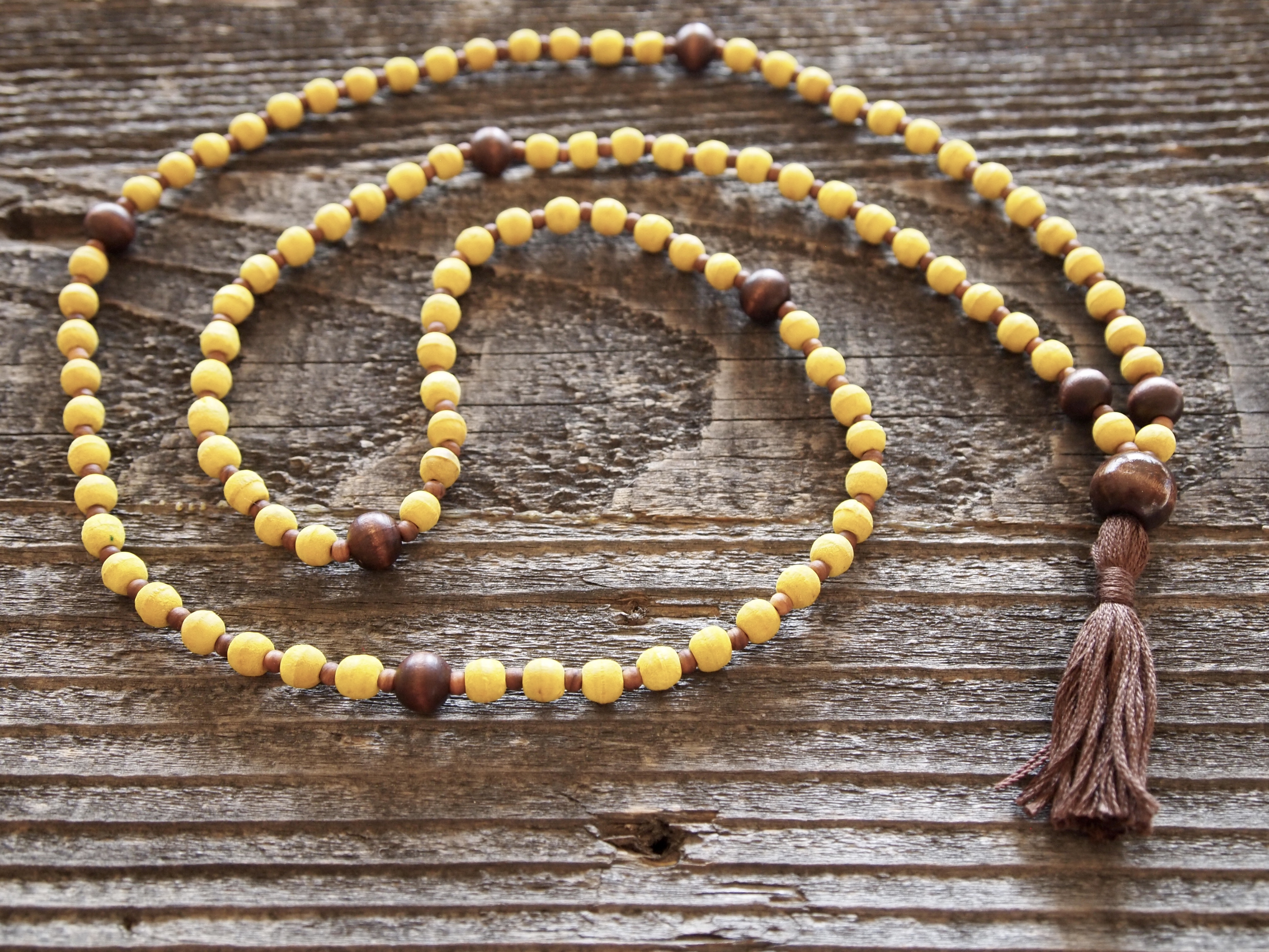 Yellow Wood Sacred Mala - Image 3