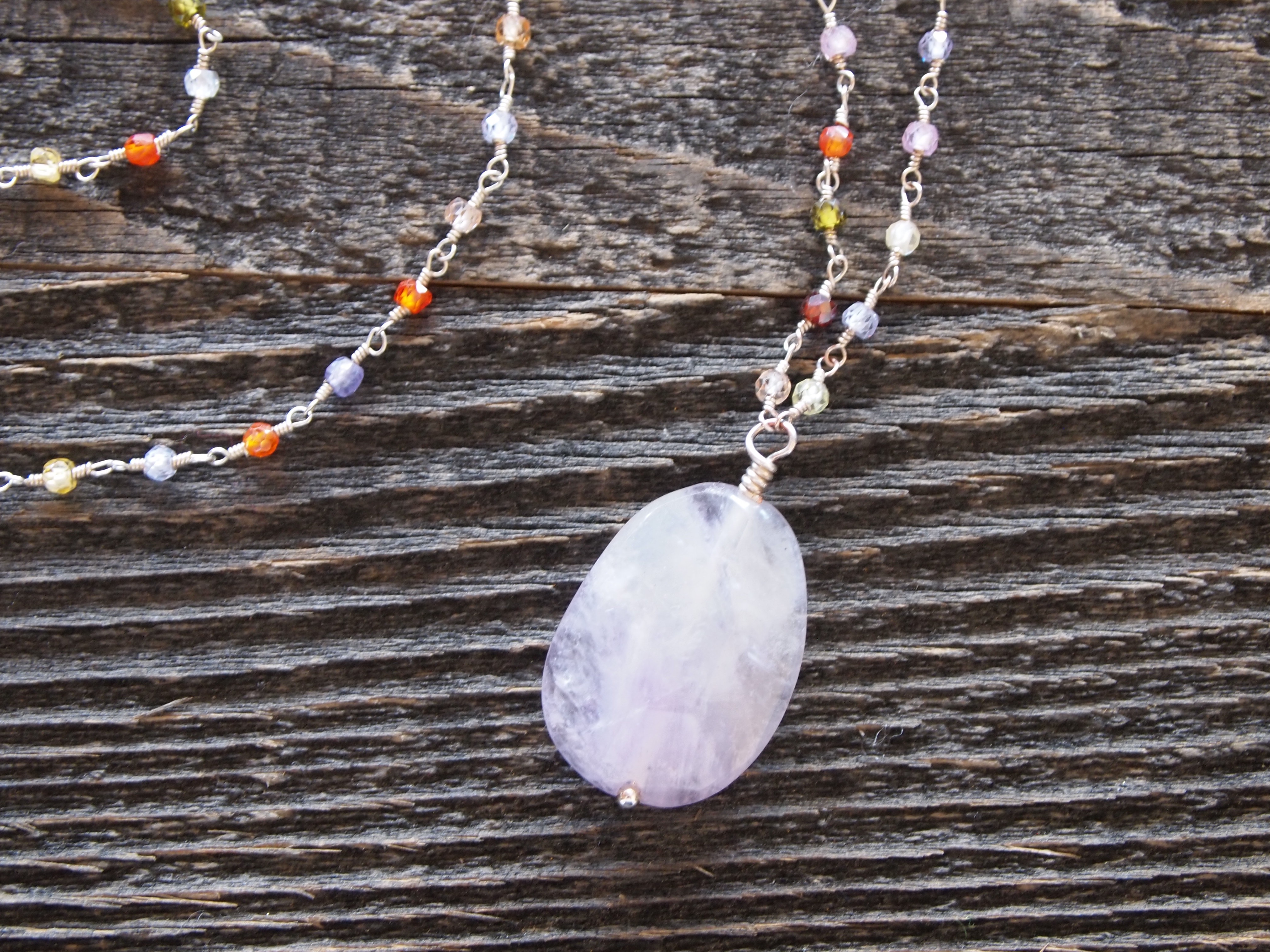 Multi-Colored Quartz & Amethyst Sacred Mala - Image 3