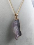 Raw Natural Amethyst Pendant Necklace