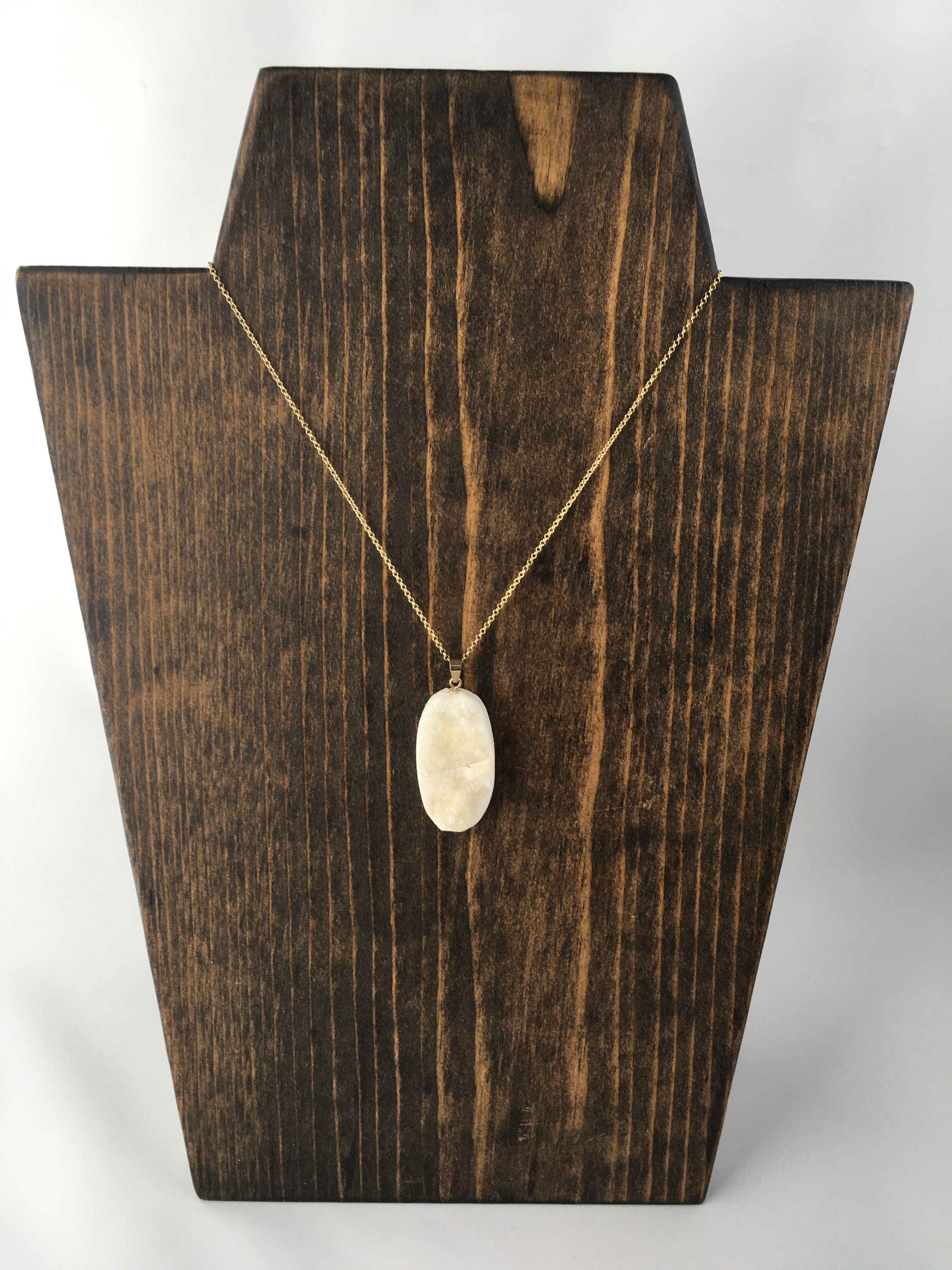 Druzy Quartz Pendant Necklace - Image 3