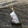 Raw Natural Amethyst Pendant Necklace